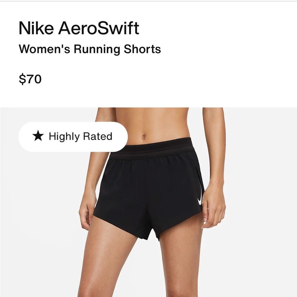 Light and Breezy Nike running shorts